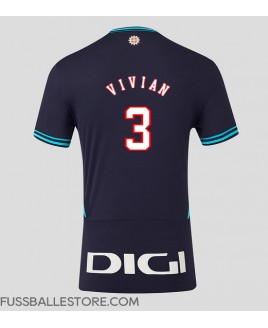 Günstige Athletic Bilbao Dani Vivian #3 Auswärtstrikot 2025-26 Kurzarm